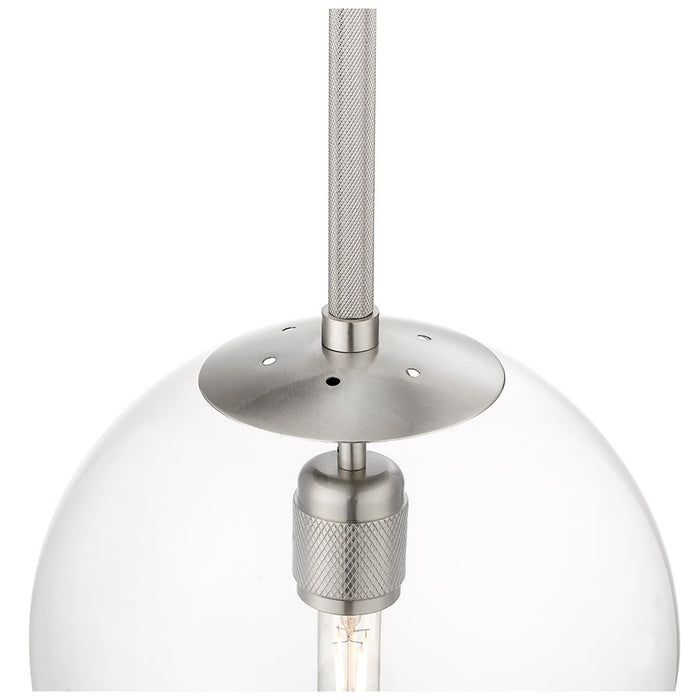 Millennium Lighting Kairo 1Lt 12" Pendant, Brushed Nickel/Clear