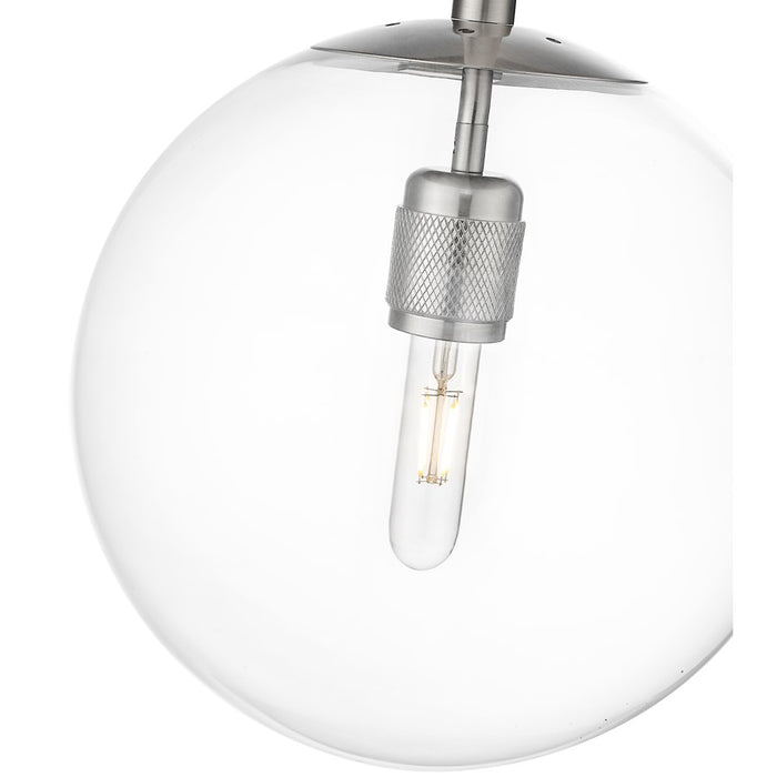 Millennium Lighting Kairo 1Lt 12" Pendant, Brushed Nickel/Clear