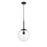 Millennium Lighting Kairo 1Lt 12" Pendant, Black/Clear - 25401-MB