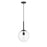 Millennium Lighting Kairo 1Lt 12" Pendant, Black/Clear