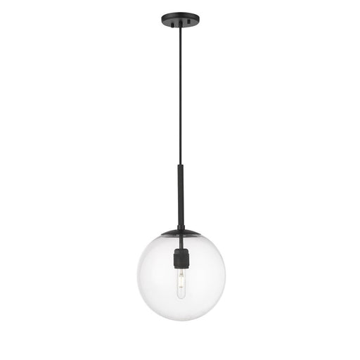 Millennium Lighting Kairo 1Lt 12" Pendant, Black/Clear