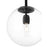 Millennium Lighting Kairo 1Lt 12" Pendant, Black/Clear
