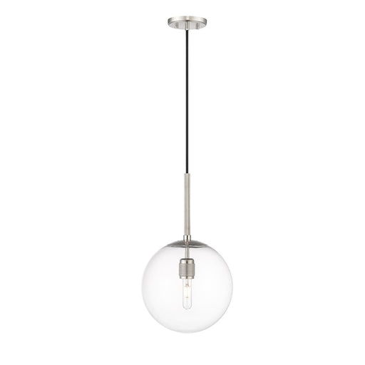 Millennium Lighting Kairo 1Lt 12" Pendant, Polished Nickel/Clear