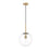 Millennium Lighting Kairo 1Lt 12" Pendant, Vintage Brass/Clear - 25401-VB