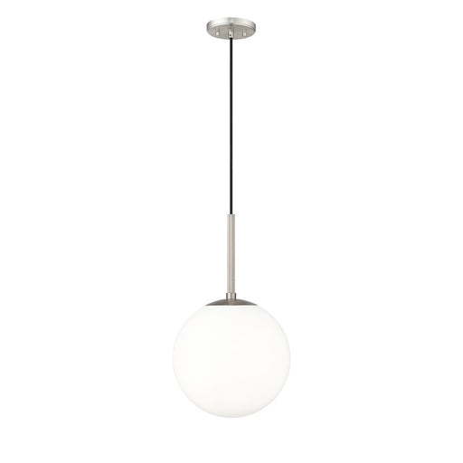 Millennium Lighting Kairo 1Lt 12" Pendant, Brushed Nickel/Shiny Opal