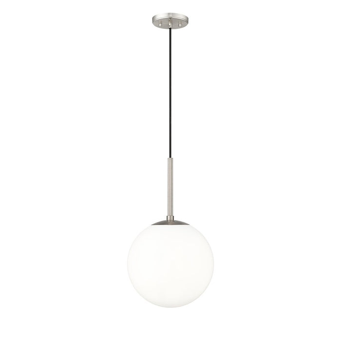 Millennium Lighting Kairo 1Lt 12" Pendant, Brushed Nickel/Shiny Opal