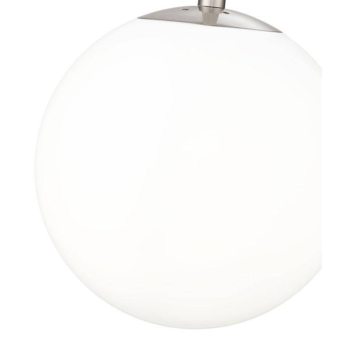 Millennium Lighting Kairo 1Lt 12" Pendant, Brushed Nickel/Shiny Opal