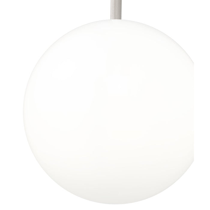Millennium Lighting Kairo 1Lt 12" Pendant, Brushed Nickel/Shiny Opal