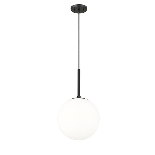 Millennium Lighting Kairo 1Lt 12" Pendant, Black/Shiny Opal - 25501-MB