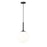 Millennium Lighting Kairo 1Lt 12" Pendant, Black/Shiny Opal