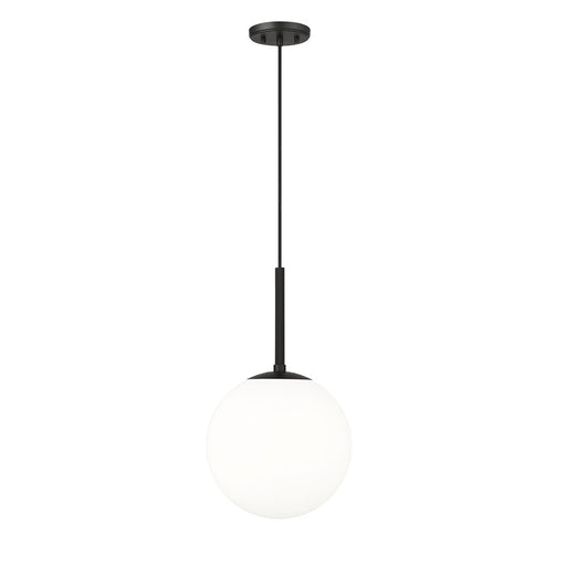 Millennium Lighting Kairo 1Lt 12" Pendant, Black/Shiny Opal
