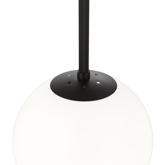 Millennium Lighting Kairo 1Lt 12" Pendant, Black/Shiny Opal