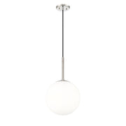 Millennium Lighting Kairo 1Lt 12" Pendant, Polished Nickel/Shiny Opal - 25501-PN