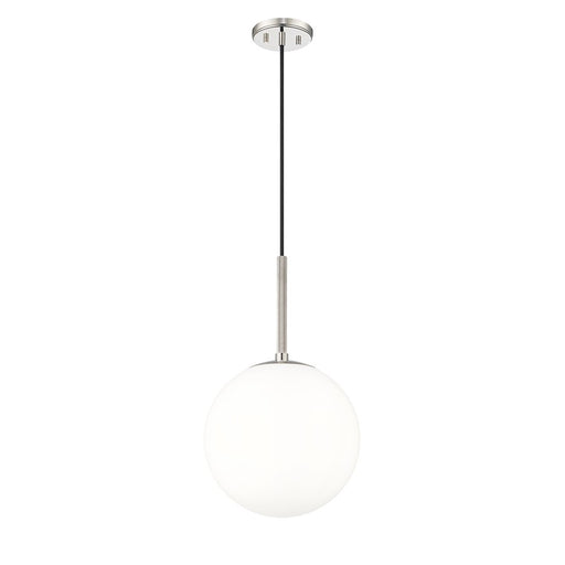 Millennium Lighting Kairo 1Lt 12" Pendant, Polished Nickel/Shiny Opal - 25501-PN