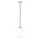 Millennium Lighting Kairo 1Lt 12" Pendant, Polished Nickel/Shiny Opal