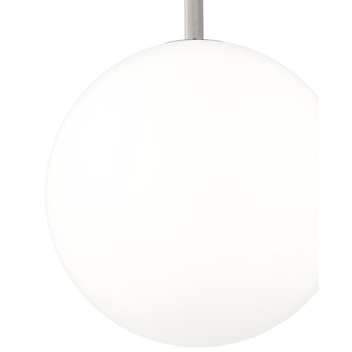 Millennium Lighting Kairo 1Lt 12" Pendant, Polished Nickel/Shiny Opal