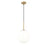 Millennium Lighting Kairo 1Lt 12" Pendant, Vintage Brass/Shiny Opal - 25501-VB