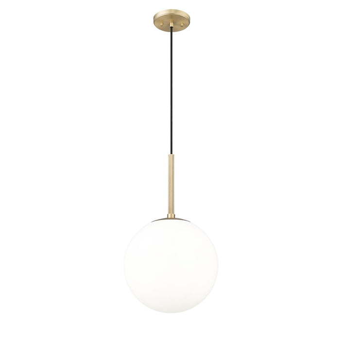 Millennium Lighting Kairo 1Lt 12" Pendant, Vintage Brass/Shiny Opal - 25501-VB