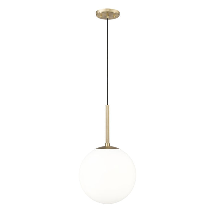 Millennium Lighting Kairo 1Lt 12" Pendant, Vintage Brass/Shiny Opal