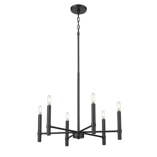 Millennium Lighting Skyva 6Lt 21" Chandelier, Black - 25606-MB