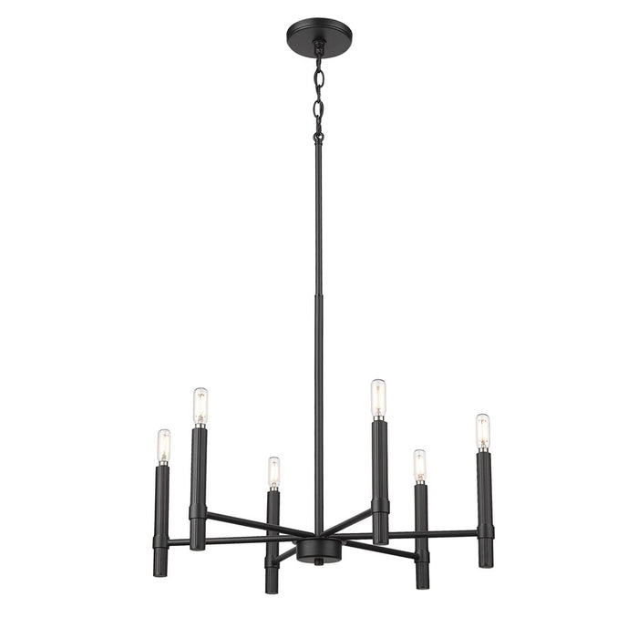 Millennium Lighting Skyva 6Lt 21" Chandelier, Black - 25606-MB
