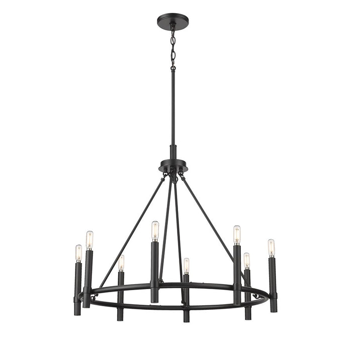 Millennium Lighting Skyva 8Lt 26" Chandelier, Black - 25608-MB
