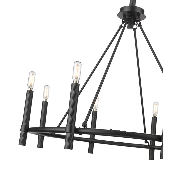 Millennium Lighting Skyva 8Lt 26" Chandelier, Black