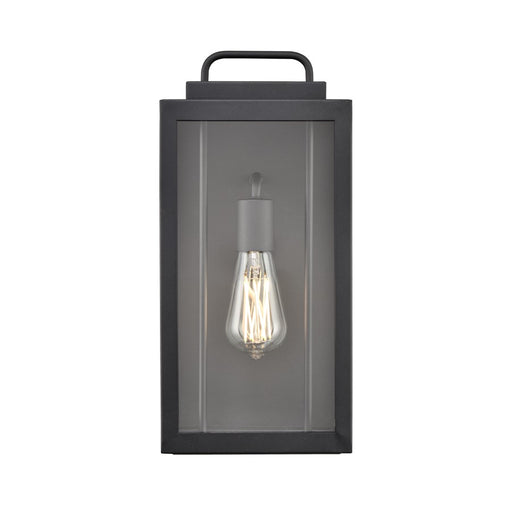 Millennium Gallatin 1Lt 16" Outdoor Wall Sconce, Black/Clear - 260001-TBK