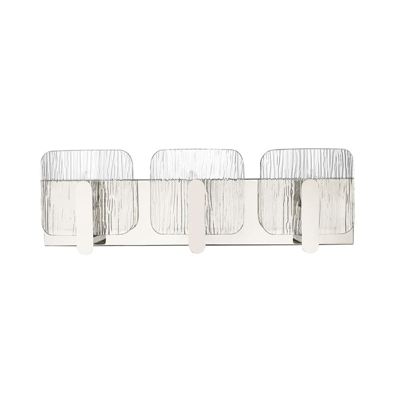 Millennium Lighting Rimini 3Lt Vanity, Polished Nickel/Clear - 26003-PN