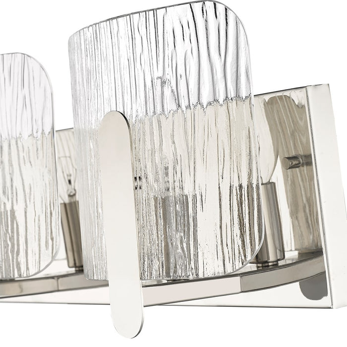 Millennium Lighting Rimini 3Lt Vanity, Polished Nickel/Clear