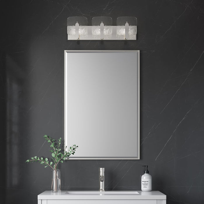 Millennium Lighting Rimini 3Lt Vanity, Polished Nickel/Clear