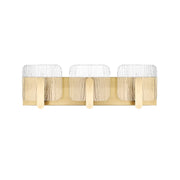 Millennium Lighting Rimini 3Lt Vanity, Vintage Brass/Clear - 26003-VB