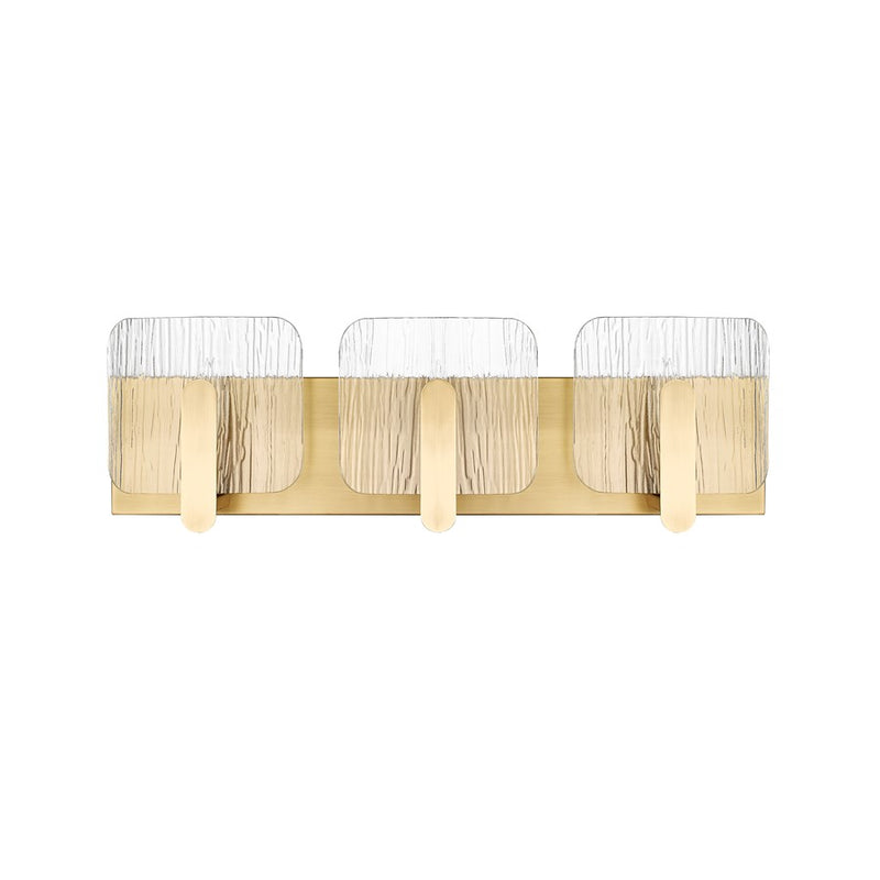 Millennium Lighting Rimini 3Lt Vanity, Vintage Brass/Clear - 26003-VB