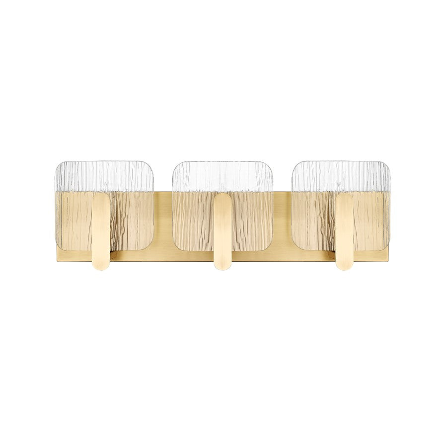 Millennium Lighting Rimini 3Lt Vanity, Vintage Brass/Clear - 26003-VB