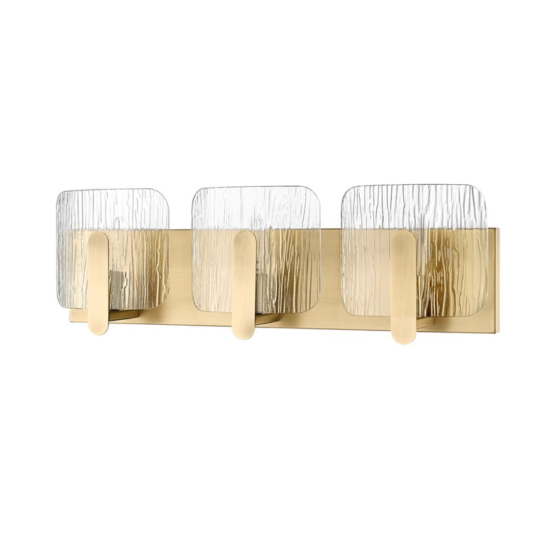 Millennium Lighting Rimini 3Lt Vanity, Vintage Brass/Clear