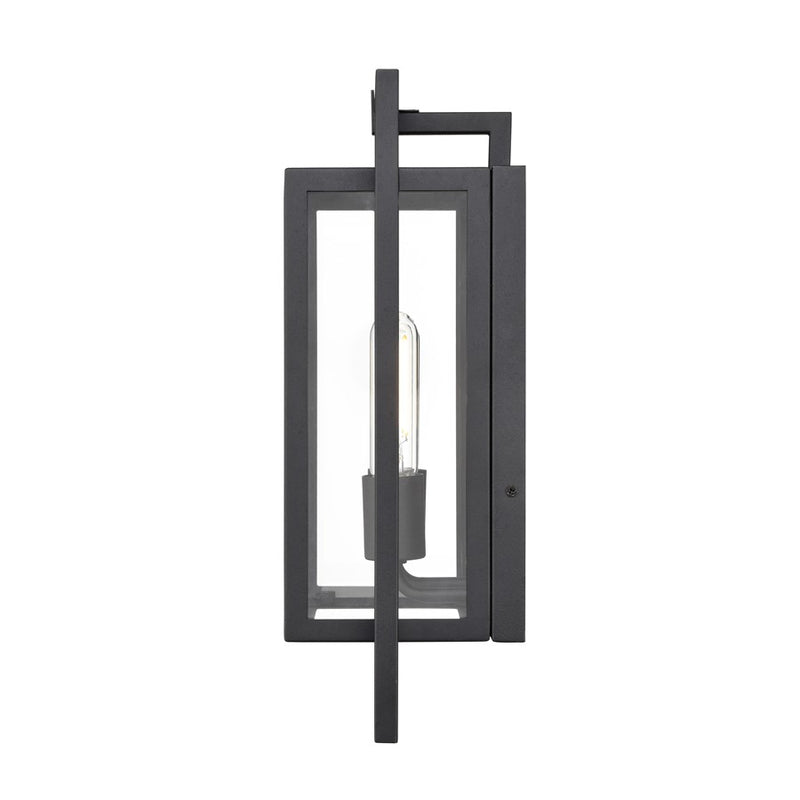 Millennium Lighting Agatha 2Lt 16" Outdoor Wall Sconce, Black/Clear