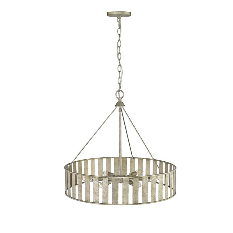 Millennium Stella 6Lt Chandelier, Antique Silver/Steel