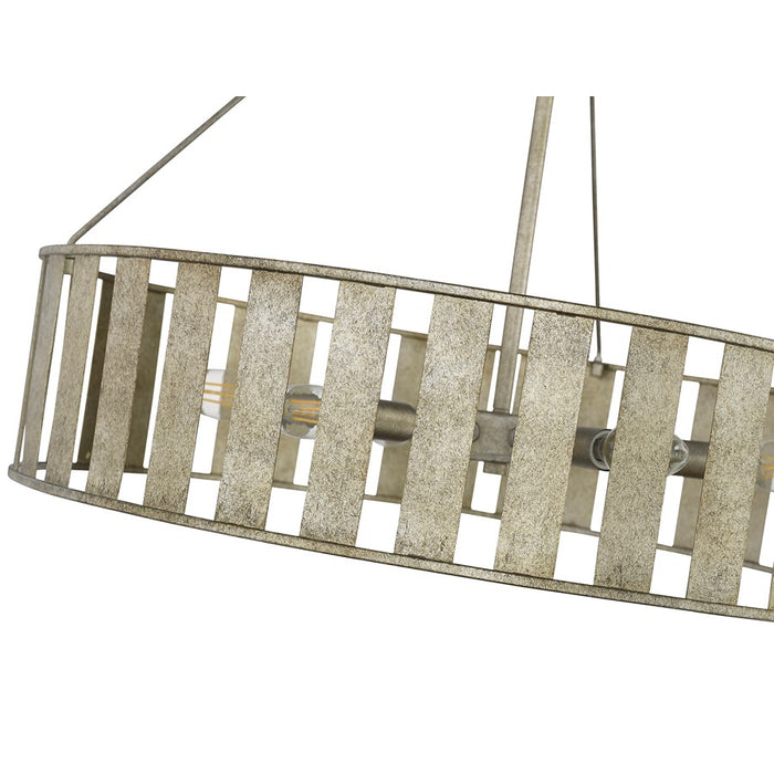 Millennium Stella 6Lt Chandelier, Antique Silver/Steel