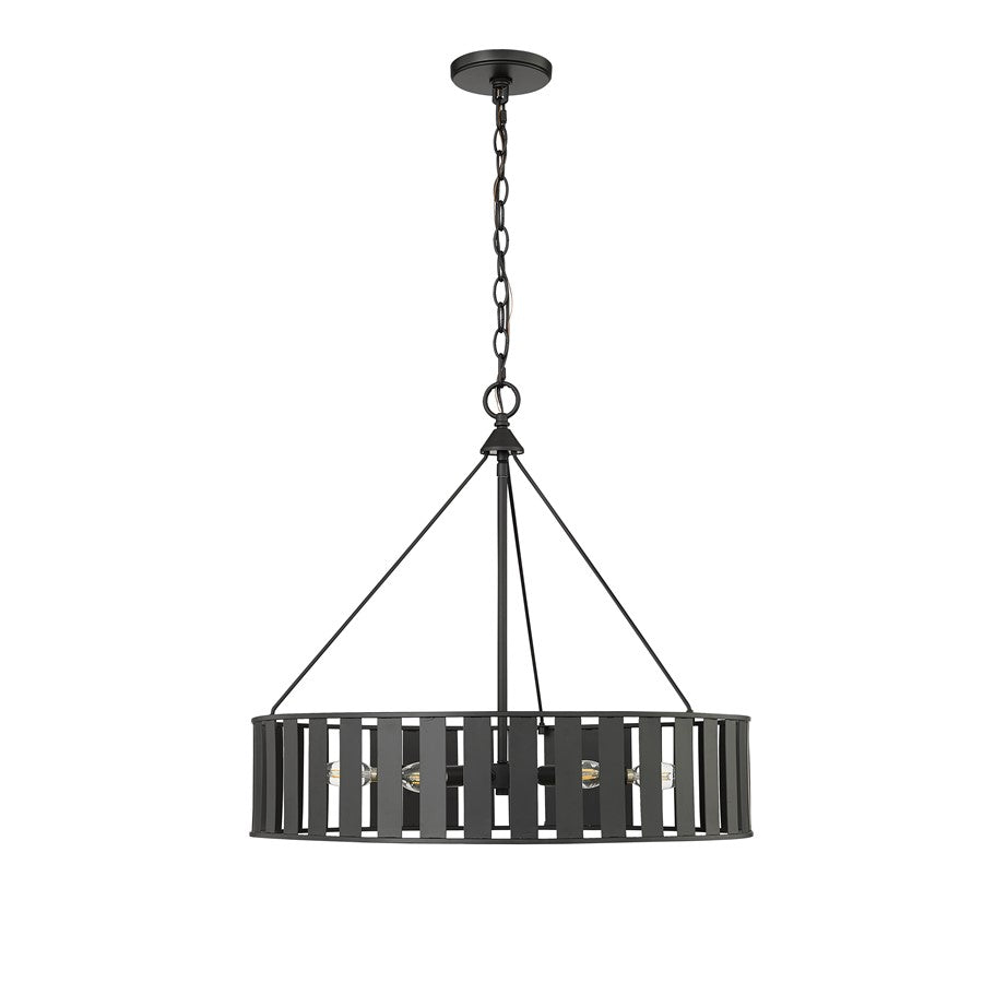 Millennium Lighting Stella 6Lt Chandelier, Black - 27006-MB