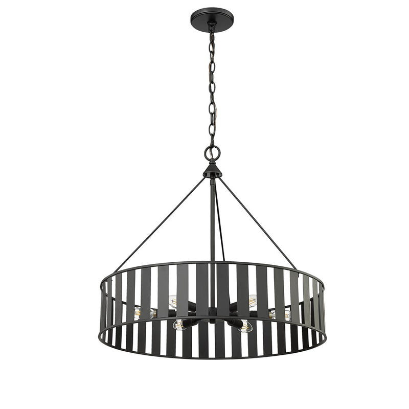 Millennium Lighting Stella 6Lt Chandelier, Black