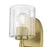 Millennium Solventa 1Lt Wall Sconce, Brass/Clear Ribbed & Clear