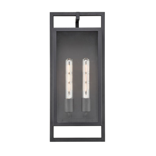 Millennium Lighting Agatha 2Lt 20" Outdoor Wall Sconce, Black/Clear - 270102-TBK