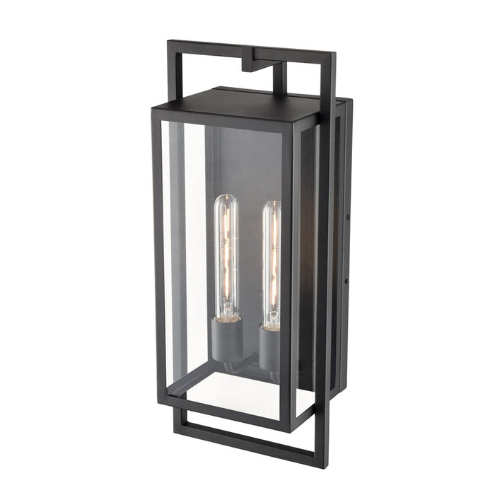 Millennium Lighting Agatha 2Lt 20" Outdoor Wall Sconce, Black/Clear