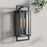 Millennium Lighting Agatha 2Lt 20" Outdoor Wall Sconce, Black/Clear