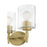 Millennium Solventa 3Lt Bathroom Vanity Light, Brass/Clear Ribbed