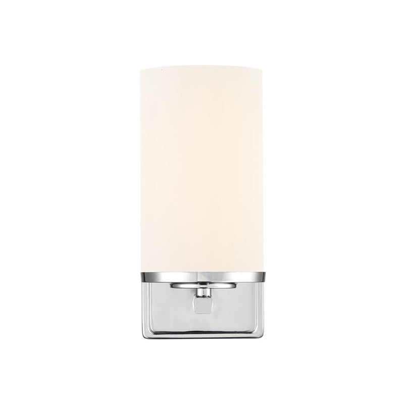 Millennium Verlana 8.75" High 1Lt Wall Sconce, Chrome/Etched White