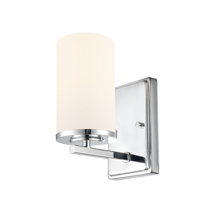 Millennium Verlana 8.75" High 1Lt Wall Sconce, Chrome/Etched White