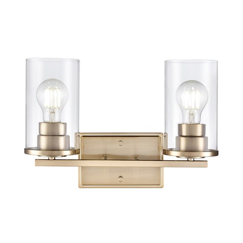 Millennium Lighting Verlana 2Lt 14" Vanity, Modern Gold/Clear
