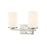 Millennium Lighting Verlana 14" 2Lt Vanity, Nickel/Etched White - 2702WG-BN