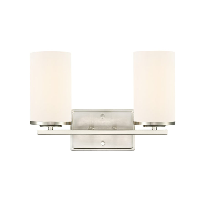 Millennium Lighting Verlana 14" 2Lt Vanity, Nickel/Etched White